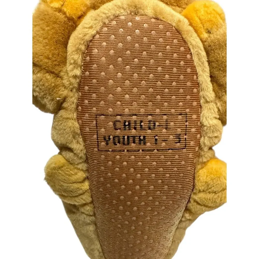 Vintage Disney Store Lion King Simba Youth Slippers Size Large 1-3